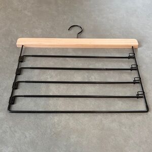 Wood Top Multi-Tier Pants Hanger Organizer
